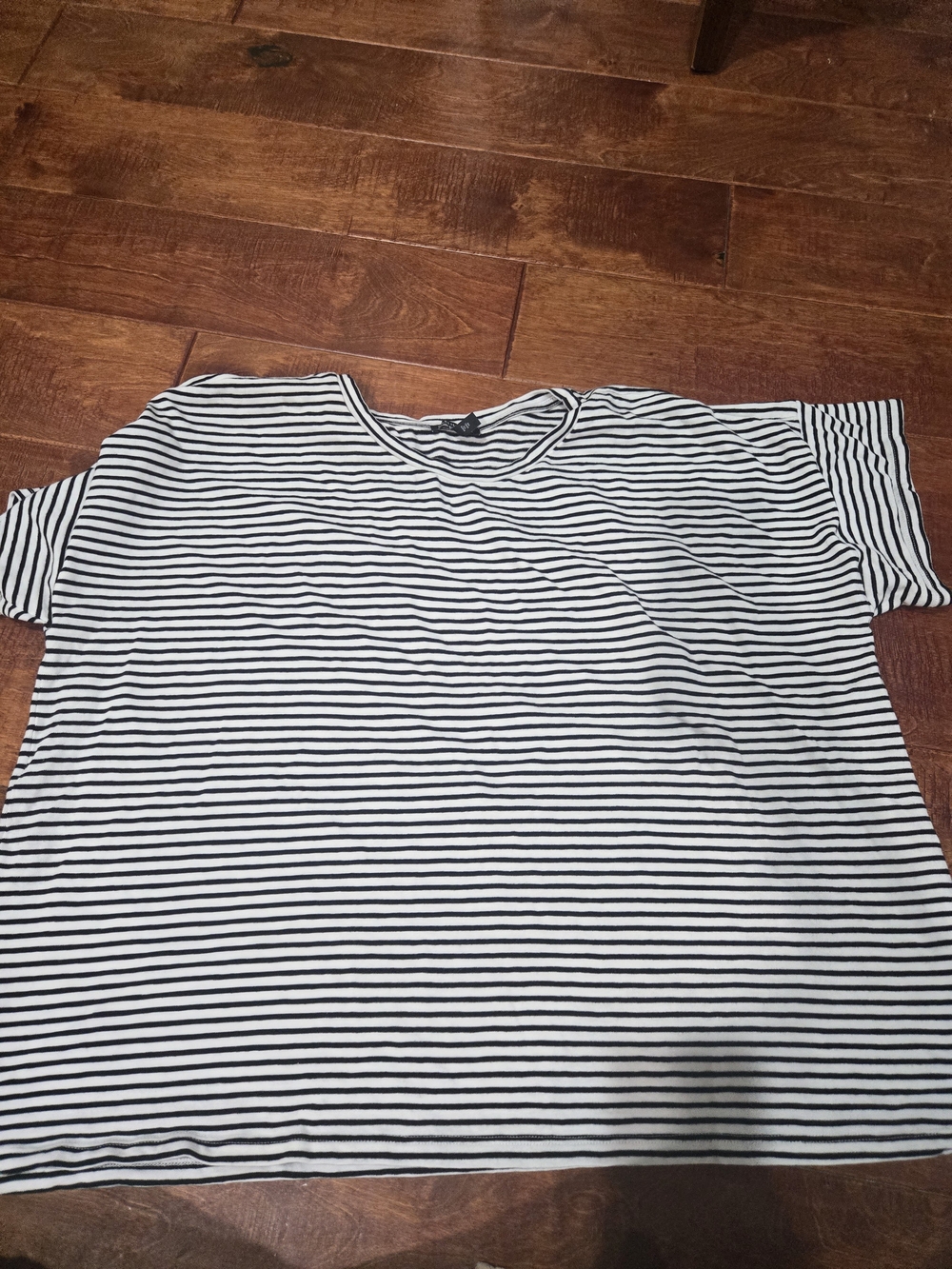 Eileen Fisher Black & White Striped Short-Sleeve Tee Size 3x